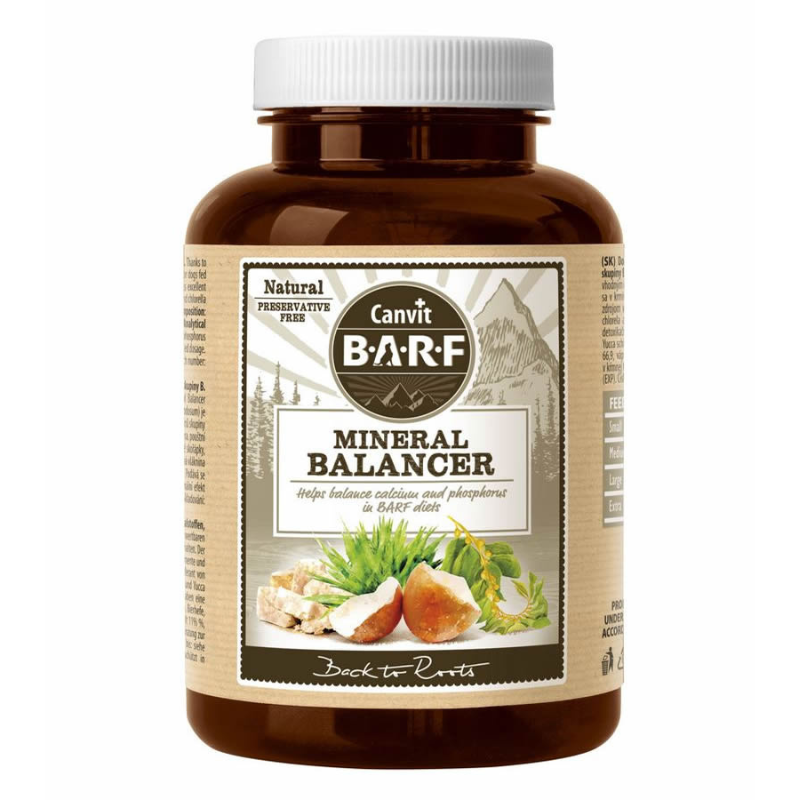 CANVIT BARF Mineral Balancer 260 g – Supliment Natural cu Minerale si Alge Marine pentru Caini si Pisici, Echilibru Nutritional in Dietele BARF