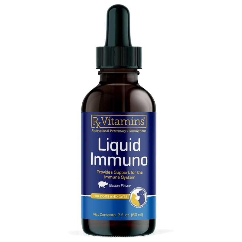 RX VITAMINS Immuno Liquid 60 ml | Supliment Lichid pentru Sustinerea Sistemului Imunitar la Caini si Pisici