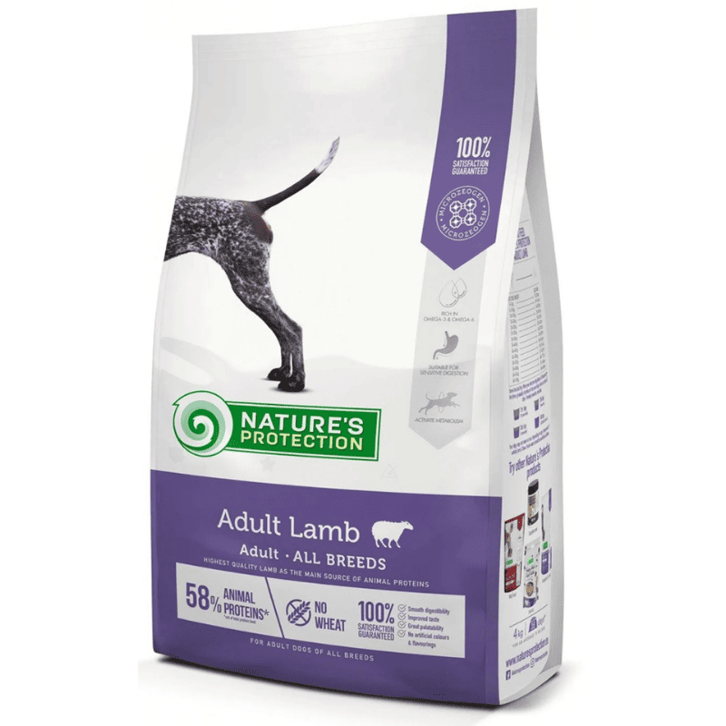 NATURE'S PROTECTION Adult All Breeds Dogs cu Miel 12 kg | Hrana Uscata Super Premium pentru Caini Adulti