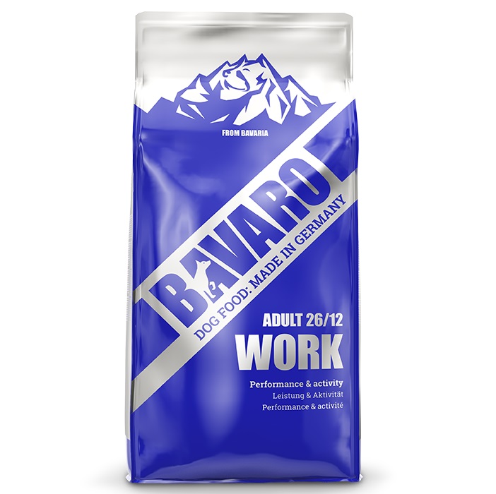 BAVARO 26 / 12 Work, 18kg – Hrană Uscată Premium (26% proteine / 12% grasimi) pentru Câini Adulți Activi, Energie și Rezistență