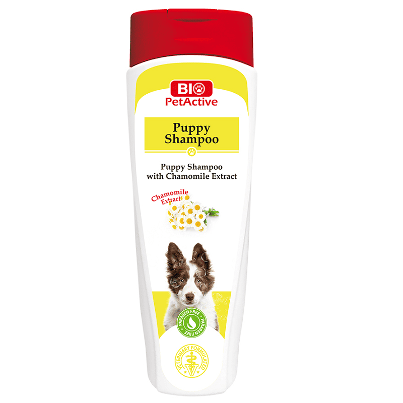 BIO PetActive Puppy Shampoo with Chamomile Extract 400 ml | Sampon pentru Catei cu Musetel | Curatare Delicata, Hidratare si Blana Stralucitoare