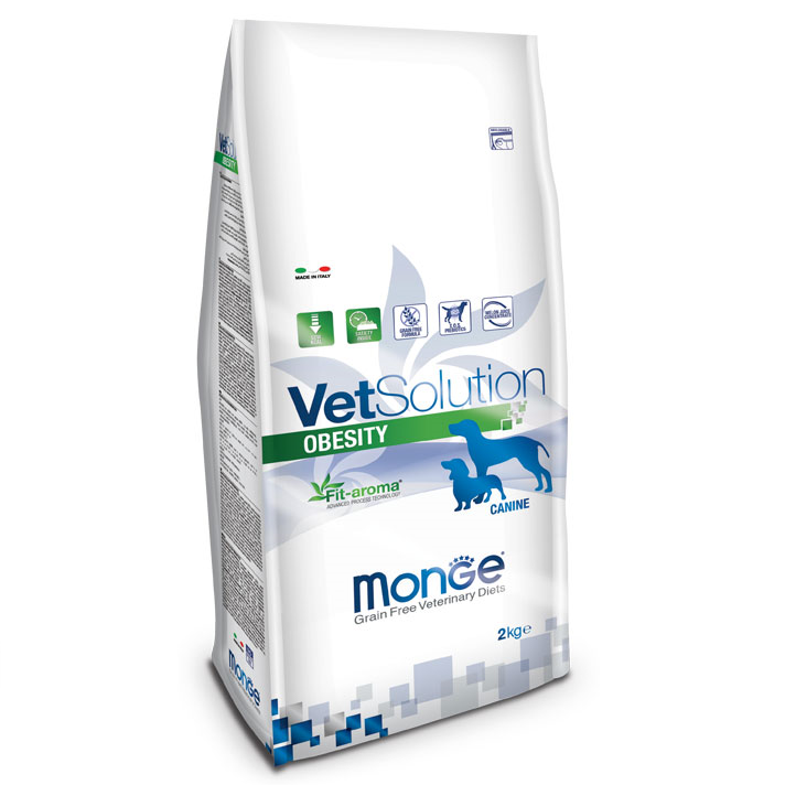MONGE VETSOLUTION Obesity Canine, Hrana Uscata Pentru Caini Obezi sau Supraponderali, 2kg
