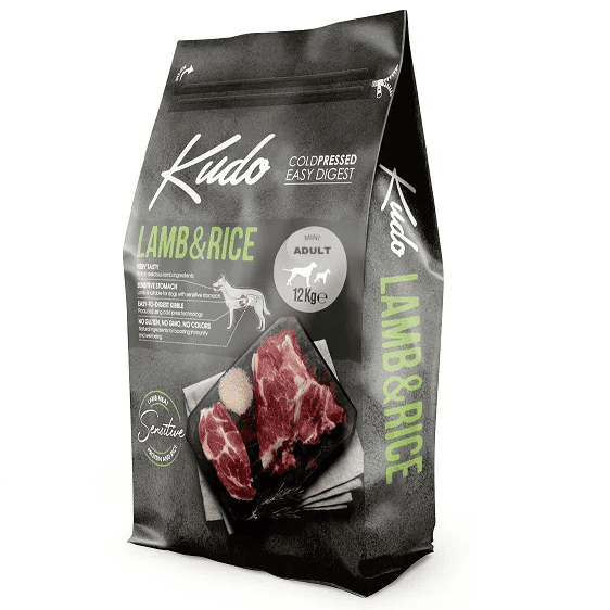 KUDO Adult Mini Sensitive cu Miel si Orez 12 kg | Hrana Uscata Presata la Rece pentru Caini Adulti de Talie Mica | Pentru Digestie Sensibila