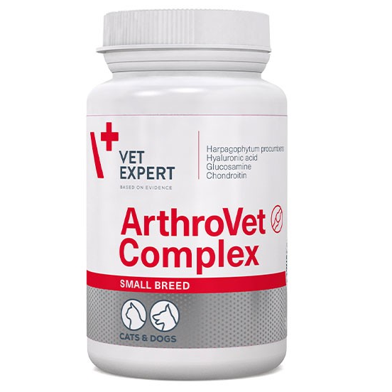 VET EXPERT ArthroVet Complex Twist Off, Supliment pentru Functionarea Normala a Articulatiilor la Caini Talie Mica si Pisici, 60 capsule