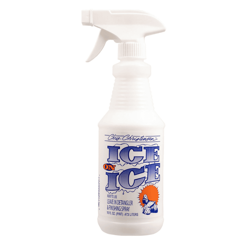 CHRIS CHRISTENSEN Systems Ice on Ice Ready To Use 473 ml | Spray Balsam Profesional Leave-in pentru Caini si Pisici | Finishing, Descalcire si Protectie Solara a Blanii