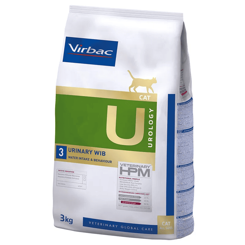 VIRBAC Veterinary HPM Cat Urology Urinary WIB 3kg | Hrana Uscata Dietetica pentru Pisici cu Afectiuni Urinare