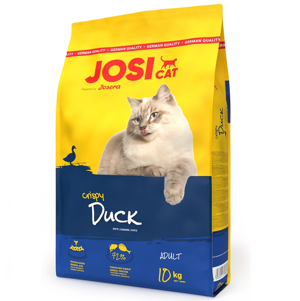 JOSICAT Crispy Duck, cu Rata, 10 kg – Hrană Uscată Completă pentru Pisici Adulte, Digestibilitate Ridicată și Aromă Irezistibilă