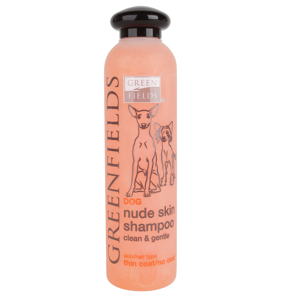 GREENFIELDS Nude Skin, Sampon Vegan Pentru Caini Fara Par sau Cu Par Scurt 250ml
