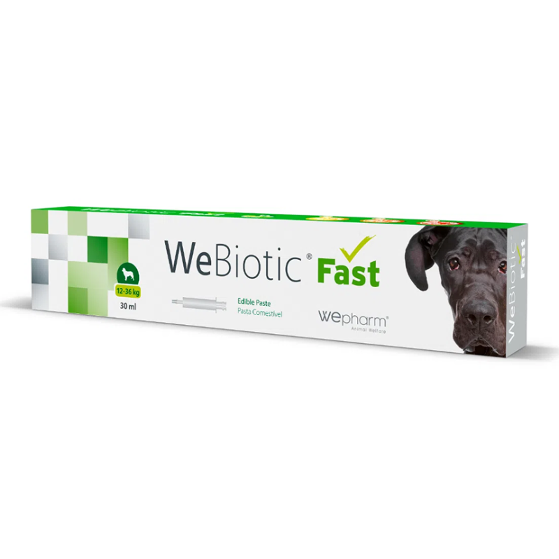 WePHARM WeBiotic Fast Pasta Palatabila 30 ml – Supliment Digestiv cu Probiotice si Prebiotice pentru Caini si Pisici