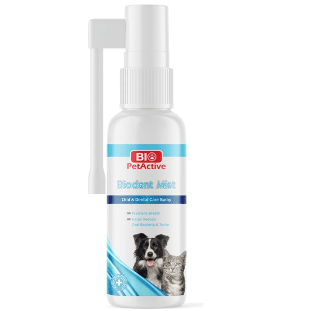 BIO PetActive Biodent Mist Spray 50 ml | Spray pentru Ingrijire Orala si Dentara la Caini | Improspateaza Respiratia si Reduce Placa Bacteriana