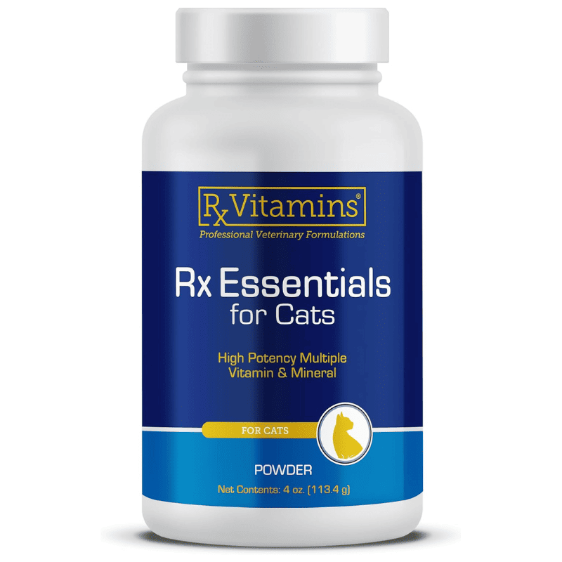 RX VITAMINS Essentials for Cats 113.4 g pulbere | Supliment Multivitaminic si Mineral pentru Sanatatea Generala si Vitalitatea Pisicilor