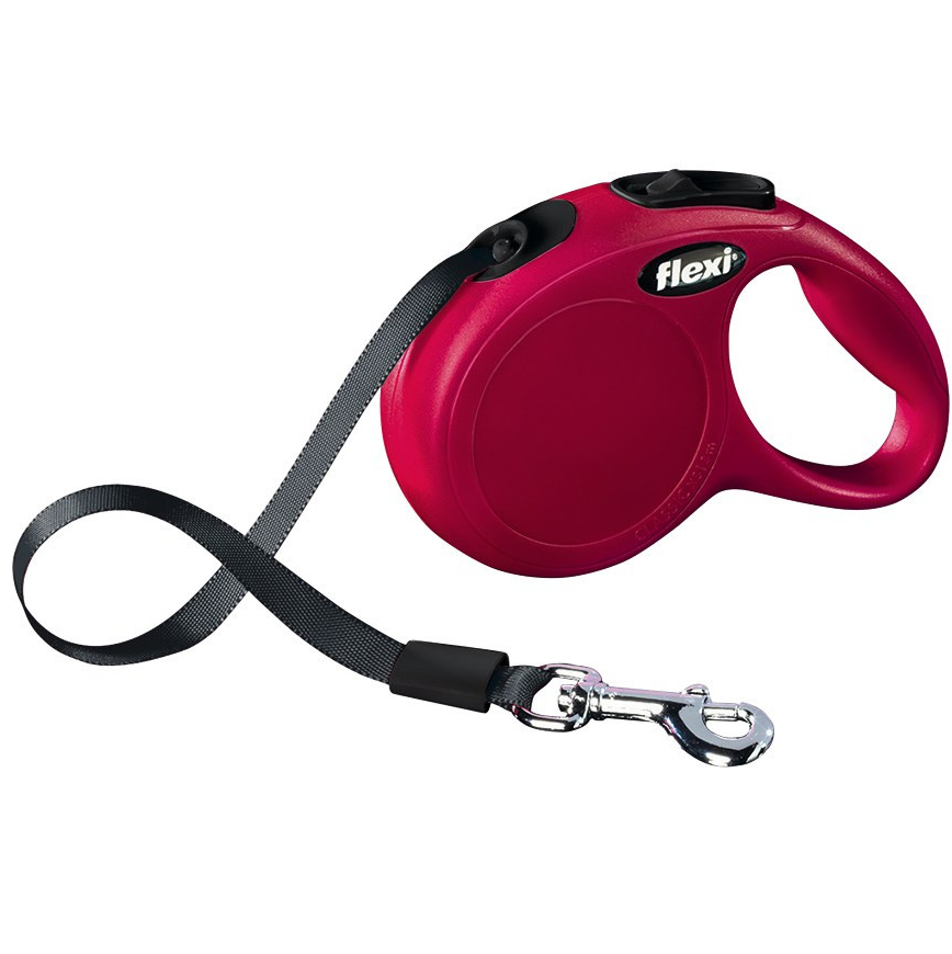 FLEXI New Classic M, Lesa Retractabila cu Banda, Pentru Caini Maxim 25kg, 5m