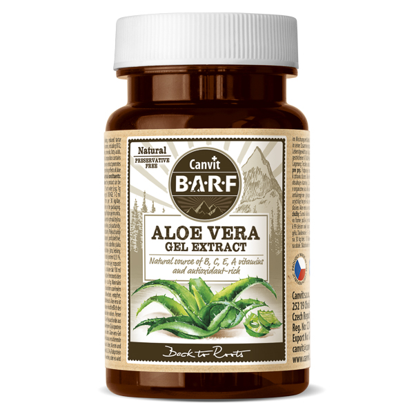 CANVIT BARF Aloe Vera Gel Extract 40 g– Supliment Natural pentru Caini si Pisici, Sprijin pentru Piele, Digestie si Imunitate