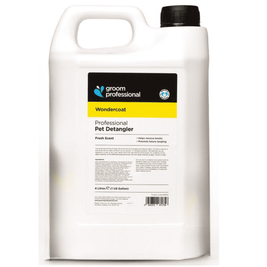 GROOM PROFESSIONAL Wondercoat Grooming Conditioner 4 L | Balsam Profesional Leave-In Hidratant si Descalcitor pentru Caini | Uscare Rapida si Finish Curat