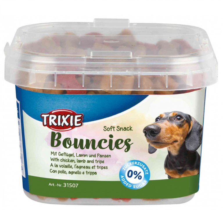 Recompensei SOFT SNACK Bouncies Pasare, Miel si Rumen 140g