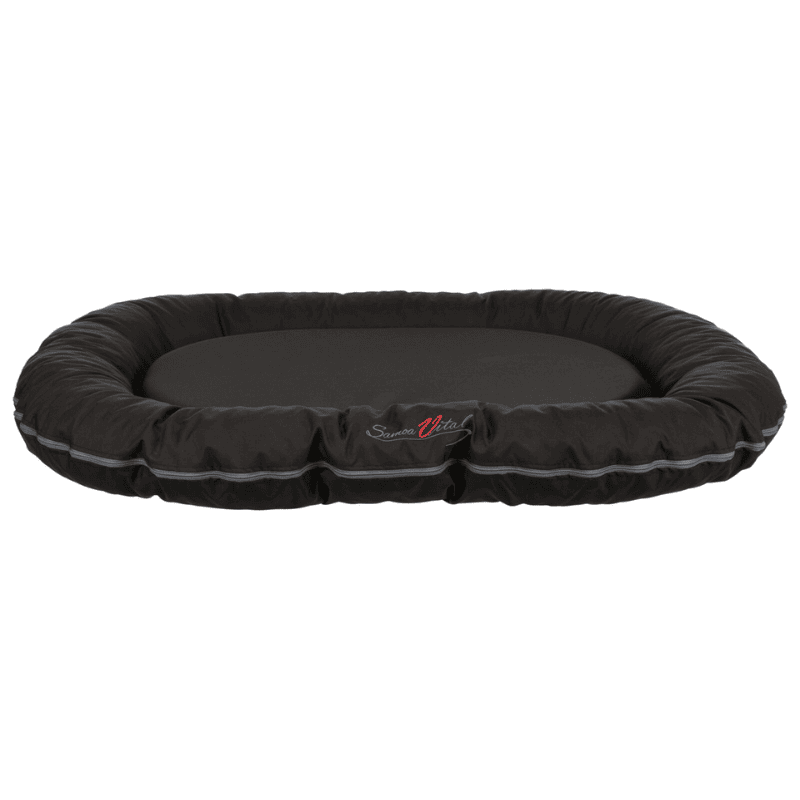 Saltea Ortopedica Impermeabila pentru Caini SAMOA Vital, Neagra, 110x85 cm | Spuma cu Memorie 5.5 cm, Margini Laterale Inalte 10-15 cm, Husa Detasabila | Made in EU