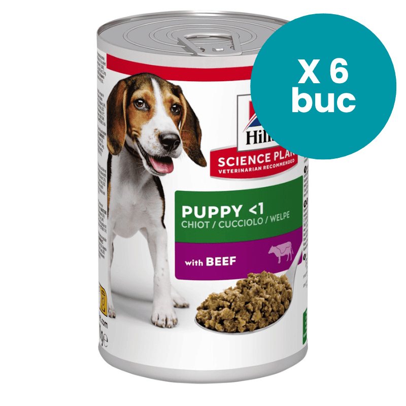HILL'S Science Plan Puppy cu Vita Multipack 6x370 g – Hrană Umedă pentru Căței în Creștere, Femele Gestante sau Lactante