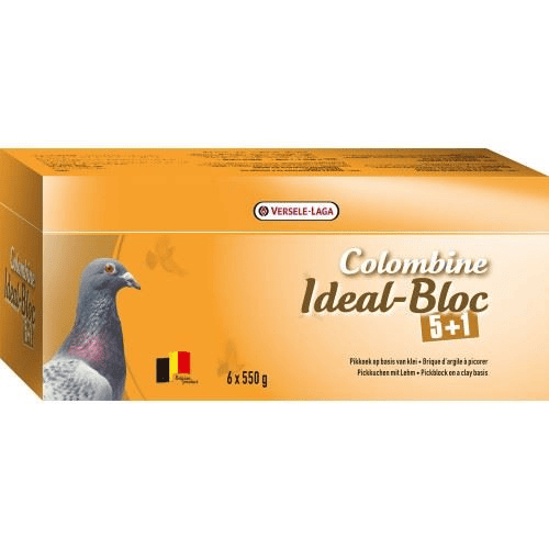 VERSELE LAGA Colombine Ideal-Bloc Tray 6x550 g | Bloc Mineral cu Calciu si Oligoelemente pentru Porumbei
