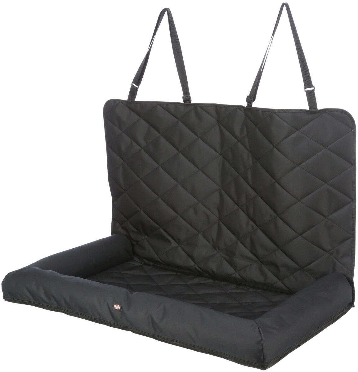 Scaun Auto Lung, cu Spatar, Pentru Caini, Negru, 91x50x10cm