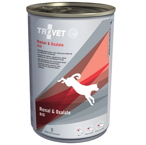 TROVET Renal & Oxalate Dog Conserva 400 g – Hrana Umeda Dietetica pentru Caini cu Insuficienta Renala si pentru Prevenirea Formarii de Calculi (Oxalati)
