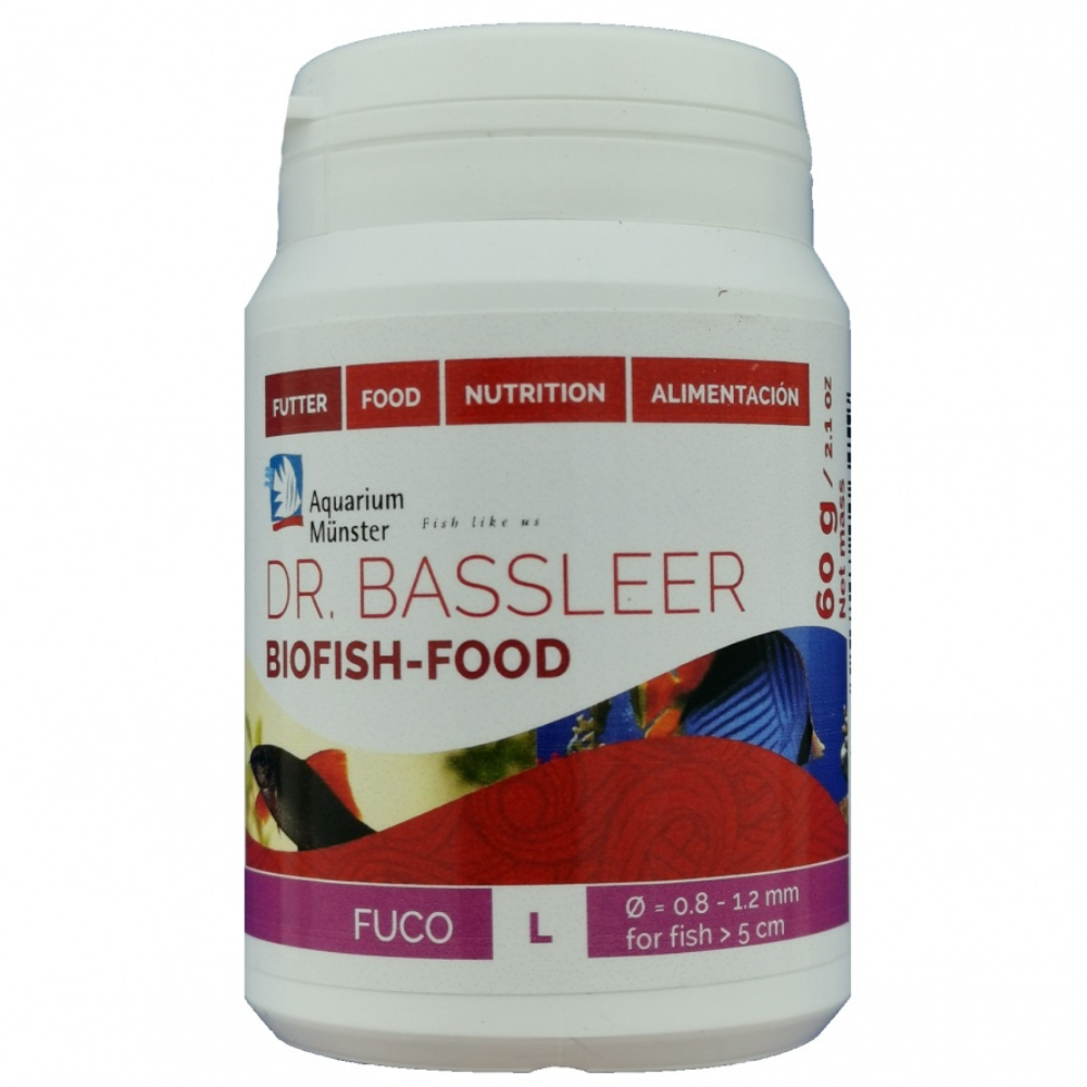 Aquarium Munster DR. BASSLEER Biofish Food Fuco L, 60 g – Hrană Granulata Premium cu Fucoidan pentru Stimularea Imunitatii Peștilor de Acvariu