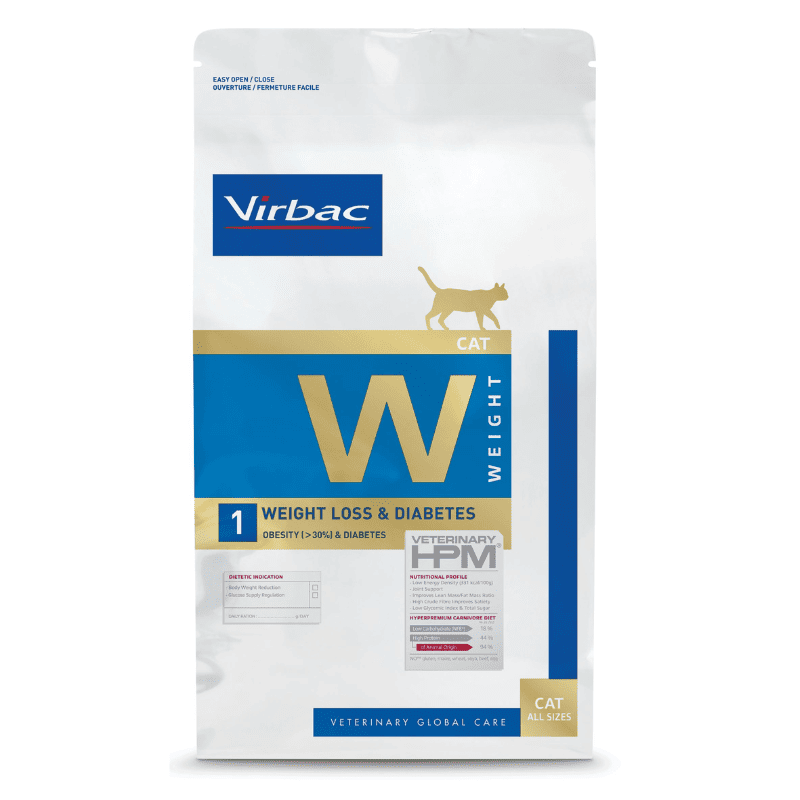 VIRBAC Veterinary HPM Cat Weight Loss & Diabetes 7kg | Dieta Veterinara pentru Pisici cu Diabet sau Supraponderale