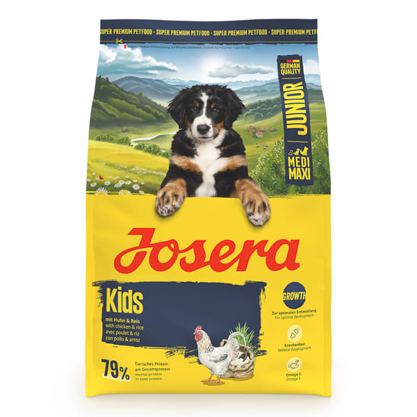 JOSERA Medi / Maxi Junior Kids cu Pui si Orez 3 kg | Hrană Uscată pentru Câini Juniori de Talie Medie și Mare