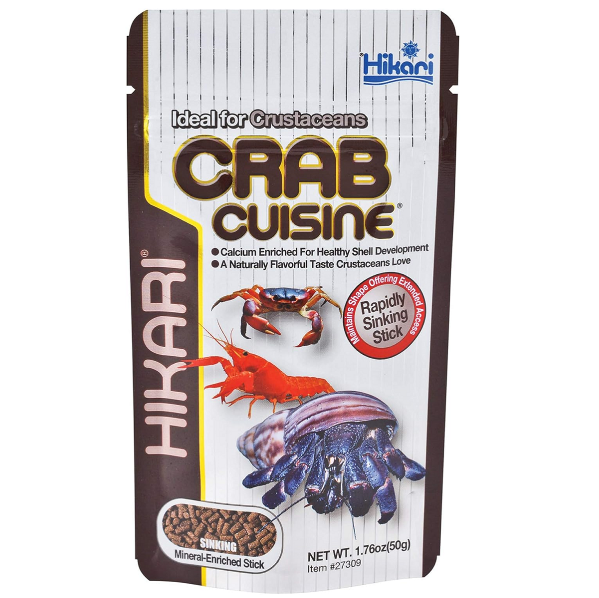 Hikari Crab Cuisine 50 g – Hrana Completa pentru Crustacee Ornamentale, Bogata in Calciu si Minerale
