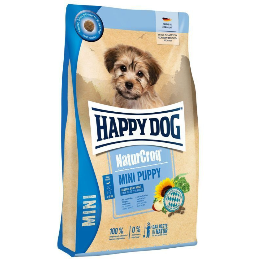 HAPPY DOG NaturCroq Mini Puppy, cu Pui si Orez – Hrană Uscată Premium pentru Căței de Talie Mică (1 - 12 luni),  4 kg