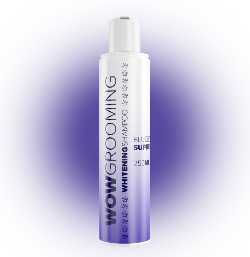 WOW GROOMING Whitening, Sampon Concentrat 1:20 Intensificator de Culoare Pentru Caini cu Blana Alba sau Deschisa la Culoare, 250ml