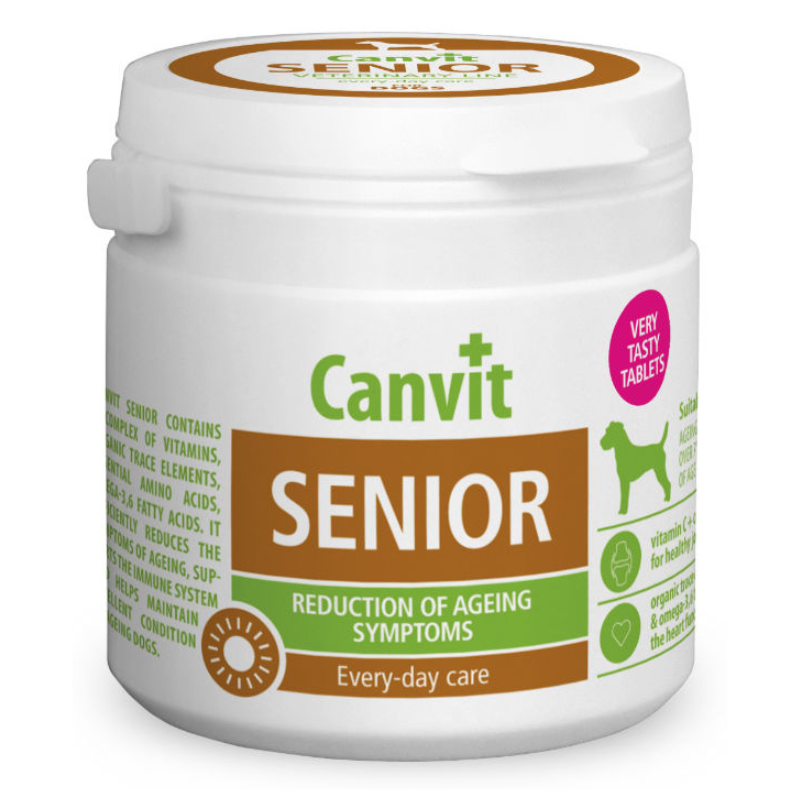 CANVIT Senior for Dogs 100 g – Supliment Vitaminizat pentru Câinii Seniori, Mobilitate, Vitalitate și Imunitate