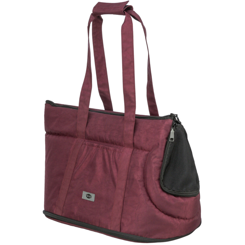 Trixie Geanta de Transport RIVA pentru Caini si Pisici, 26x30x45 cm, max. 7 kg, Sangria – Confort si Eleganta in Deplasare