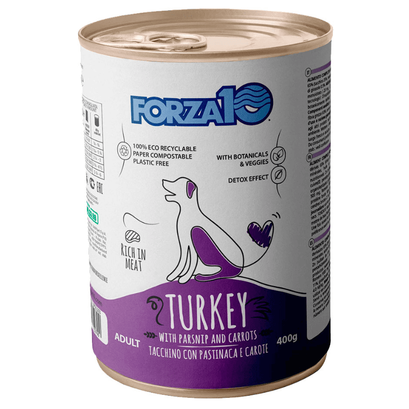 FORZA 10 Maintenance cu Curcan si Morcov, 400 g – Hrana Umeda Completa pentru Caini Adulti