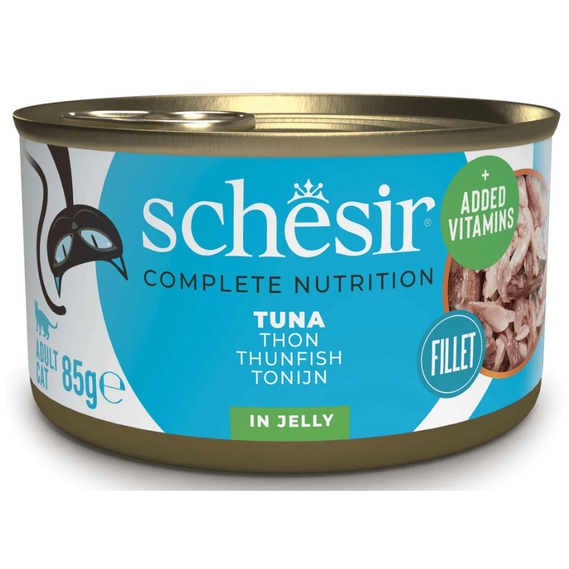 SCHESIR Cat Ton in Aspic 85 g | Hrana Umeda Completa pentru Pisici Adulte