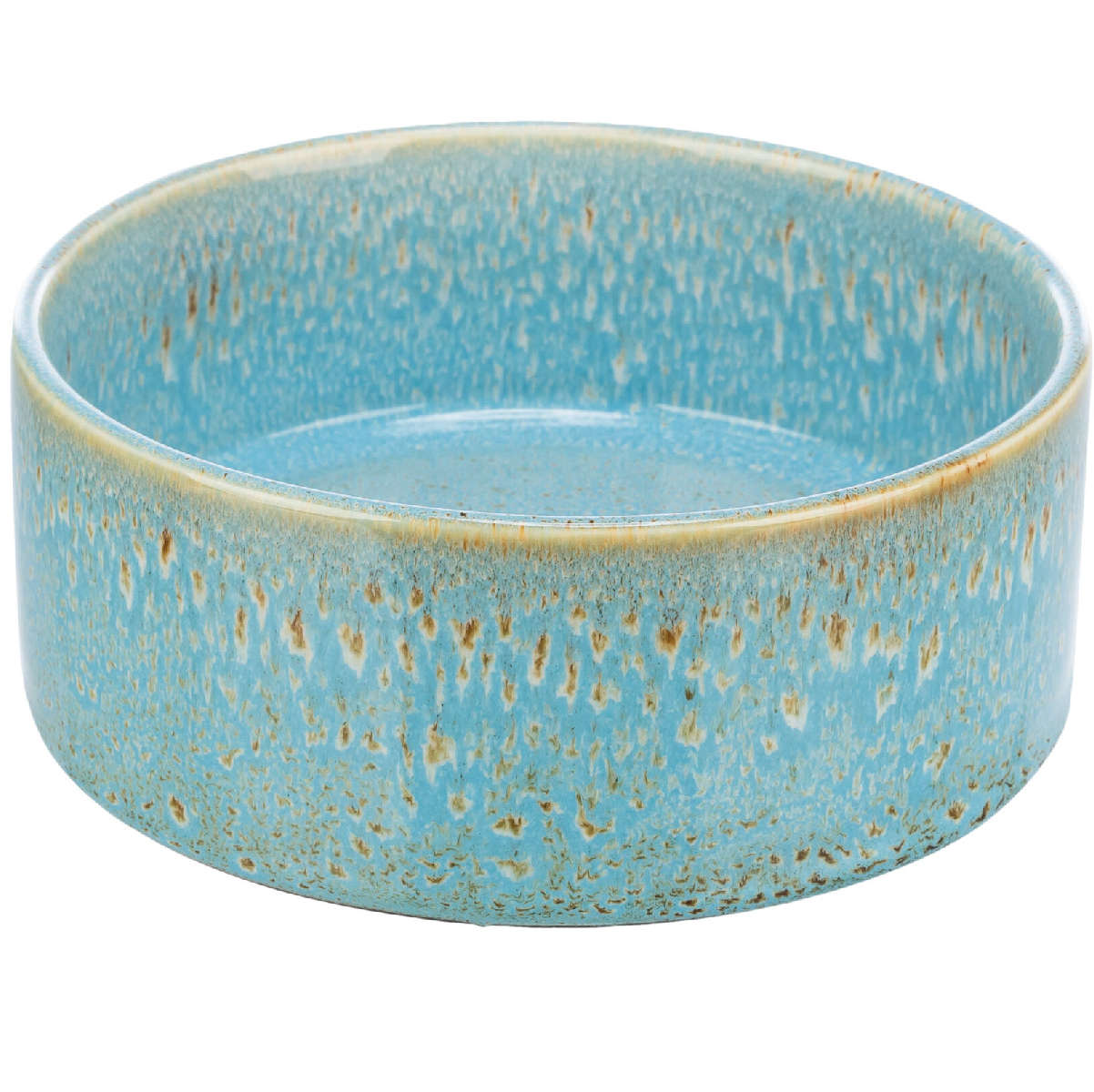 Castron Ceramic Pentru Caini, Albastru, 900ml | Diametru 16cm