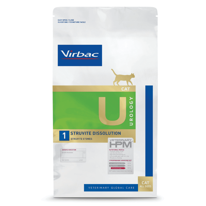 VIRBAC Veterinary HPM Cat Urology Struvite Dissolution 3kg | Dieta Veterinara pentru Pisici cu Afectiuni Urinare| Dizolvarea Calculilor (Struviti)
