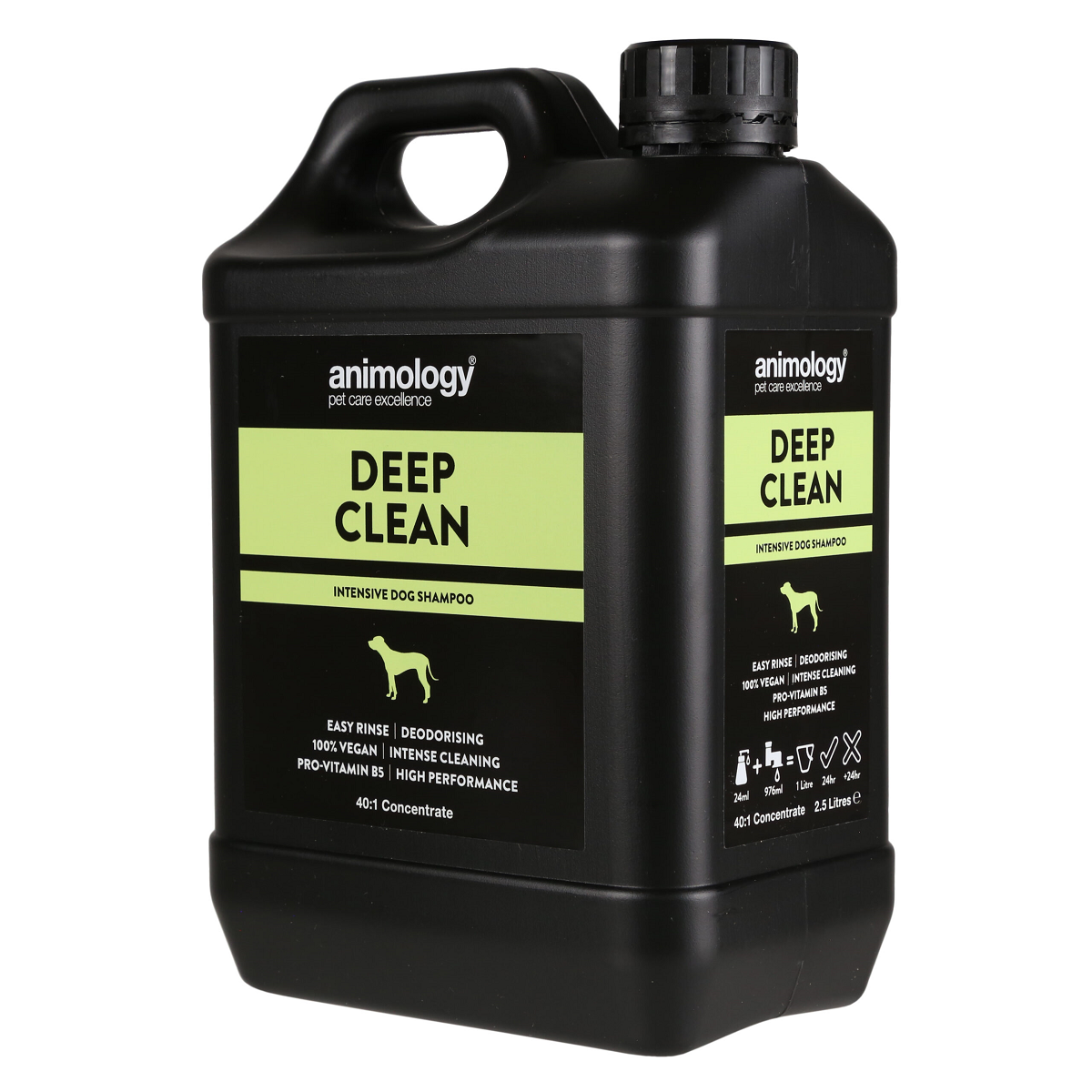 ANIMOLOGY Deep Clean, Sampon Vegan Pentru Caini, Concentrat 1:40, Curatare Profunda Blana Lunga si Deasa 2.5L