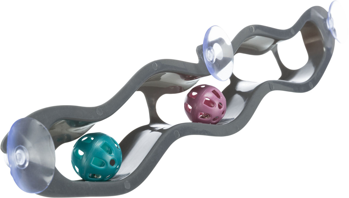 FIX & CATCH, Jucarie Pentru Pisici Circuit cu 2 Bile, 45cm