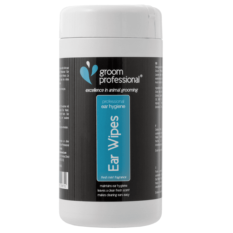 GROOM PROFESSIONAL Ear Wipes 50 buc | Șervețele Umede pentru Curățarea Urechilor la Câini și Pisici