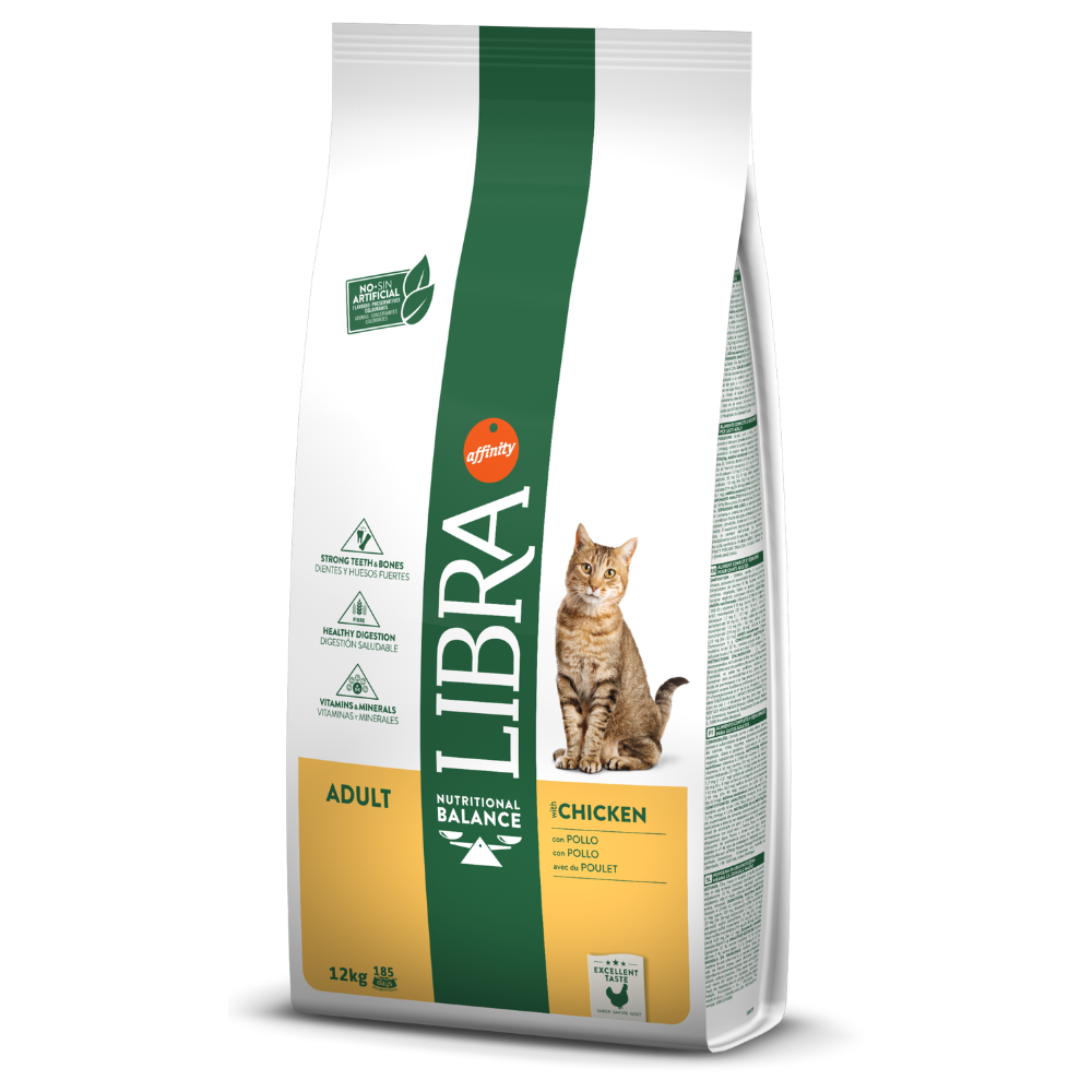 LIBRA Cat Adult, cu Pui, Hrană Uscată Premium pentru Pisici Adulte, 12kg
