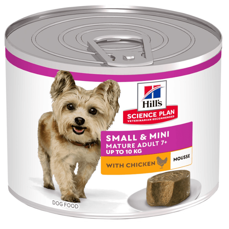 HILL'S Science Plan Mature Adult Small & Mini Mousse cu Pui 200 g – Hrană Umedă pentru Câini Maturi de Talie Mică, peste 7 Ani