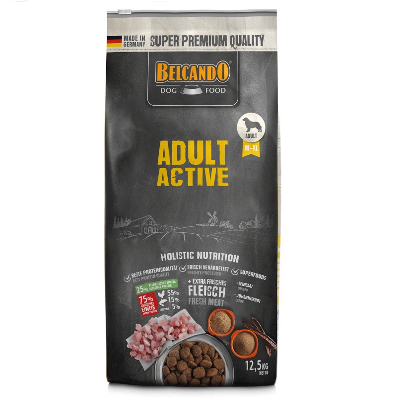 BELCANDO Adult Active, Hrana Uscata Pentru Caini Activi, 12.5kg