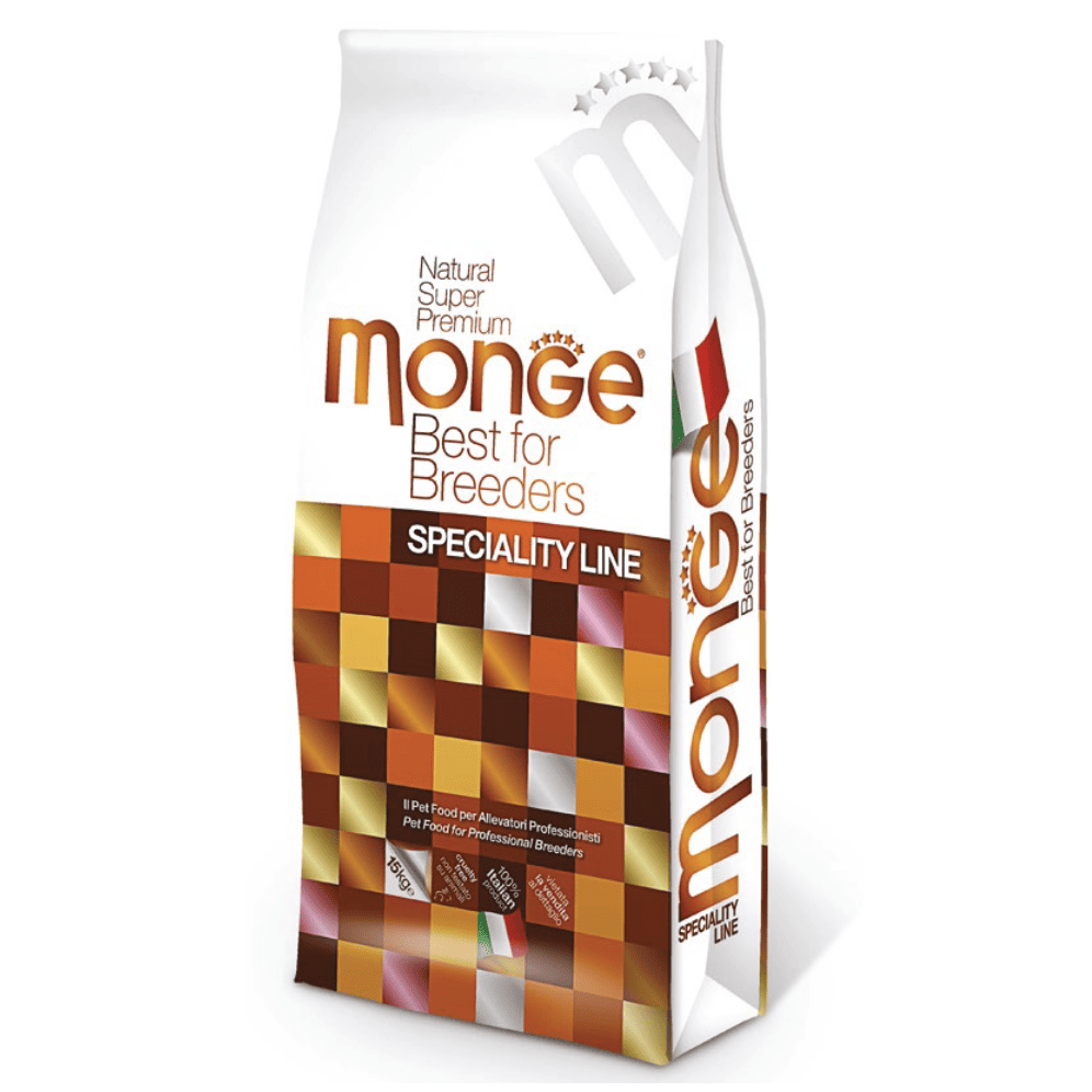 MONGE Natural Super Premium Adult Monoprotein cu Somon si Orez, 15 kg | Hrana Uscata Superpremium Monoproteinica pentru Caini Adulti | Digestie Usoara si Vitalitate