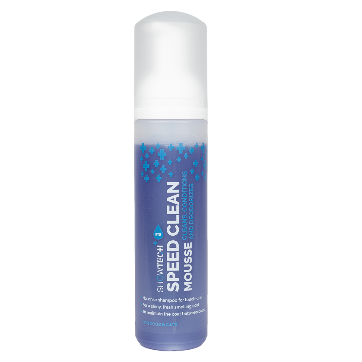 SHOWTECH+ Speed Clean Mousse 200 ml | Sampon Spuma pentru Curatarea Blanii fara Apa la Caini si Pisici