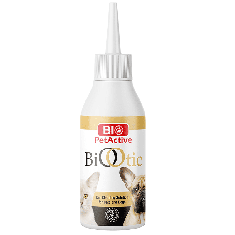 BIO PetActive Biootic 100 ml | Solutie pentru Curatarea Urechilor la Caini si Pisici 100 ml| Igiena Auriculara si Indepartarea Cerumenului