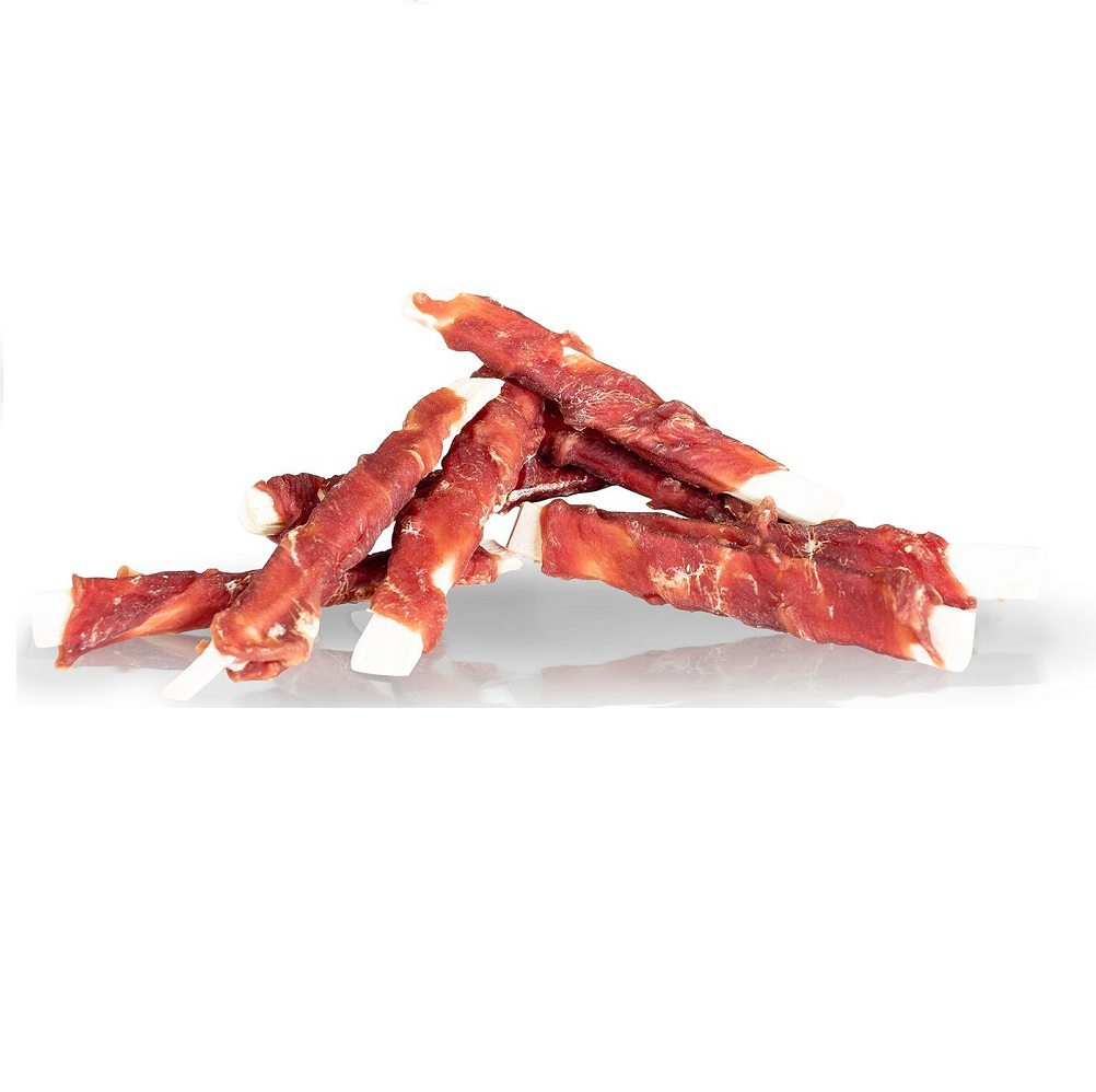KIDDOG Fâșii de Cod cu Rață pentru Câini, 250 g – Recompense Delicioase cu 94% Carne și Pește