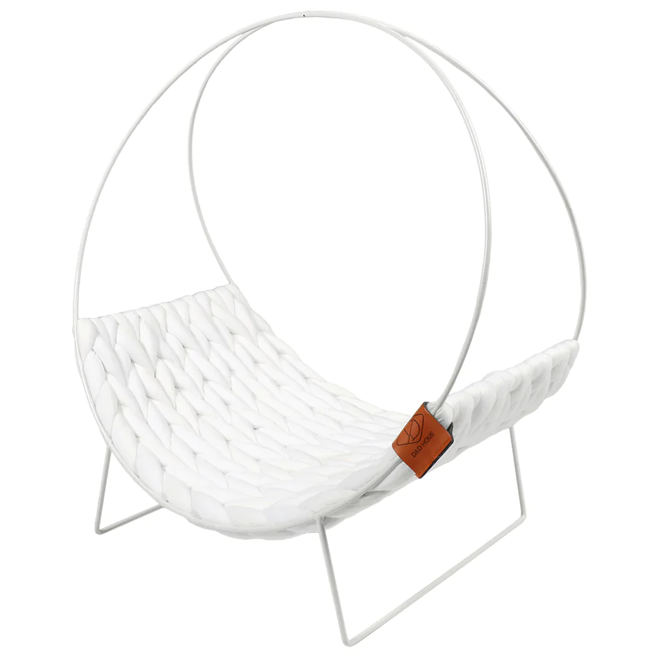 D&D QUINCY Culcus Pisici Pe Suport Metalic, Alb, 46x34x51cm