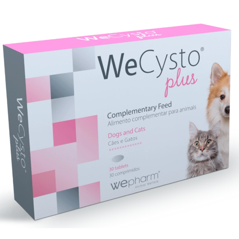 WePHARM WeCysto Plus 30 Comprimate – Supliment pentru Sanatatea Tractului Urinar la Caini si Pisici cu Cistita Idiopatica si Infectii Recurente