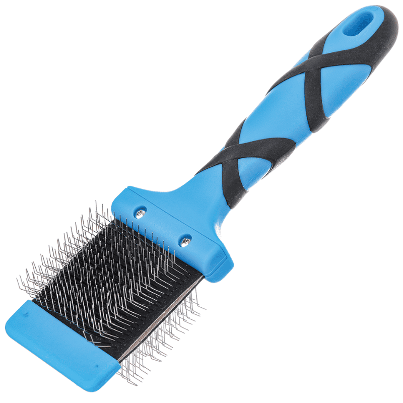Groom Professional Double Sided Flexible Slicker Brush Firm | Perie Profesională Slicker Flexibilă pentru Blănuri Groase, Aspru Texturate sau Duble