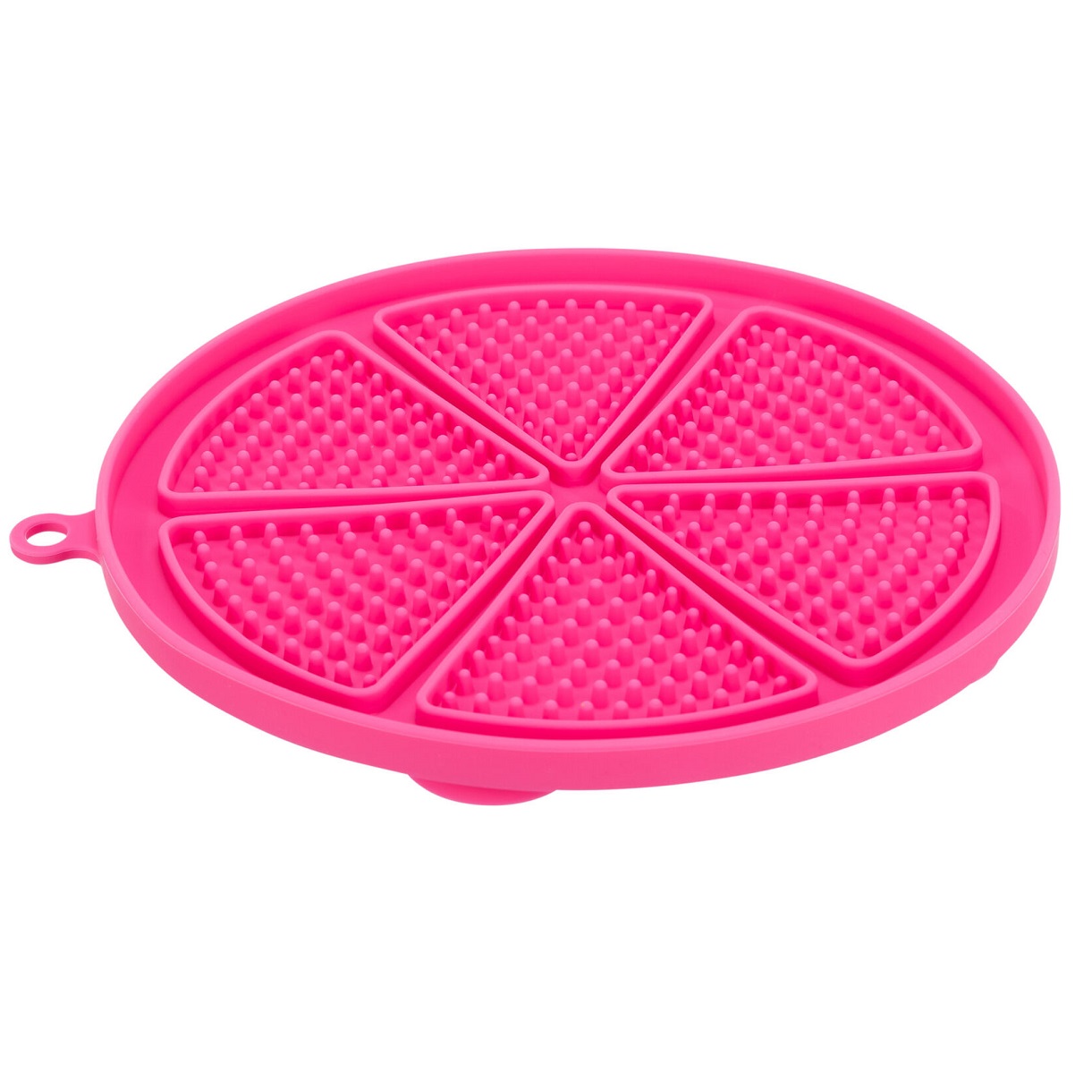 LICK'N'SNACK Mat, Farfurie Plata Pentru Hranirea Lenta a Cainilor, Silicon Roz, cu Ventuze, 18cm